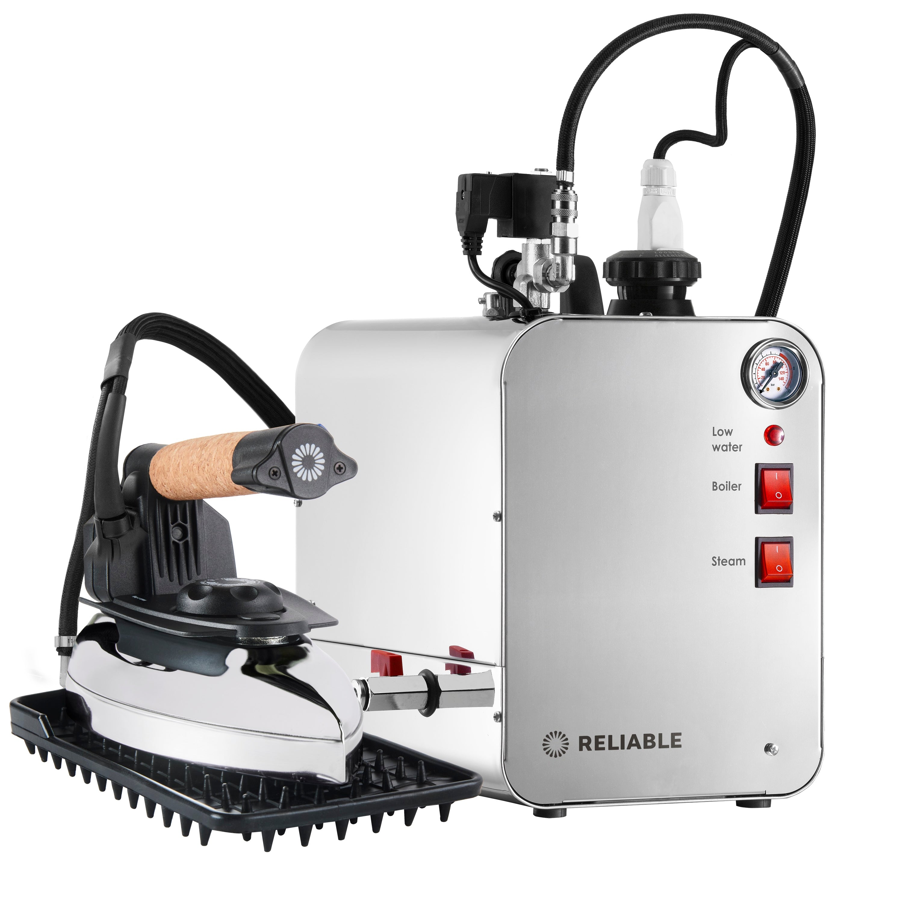 A professional steam iron station 6000BU-4100IR with a 4.5L capacity, enabling 6 hours of continuous steaming